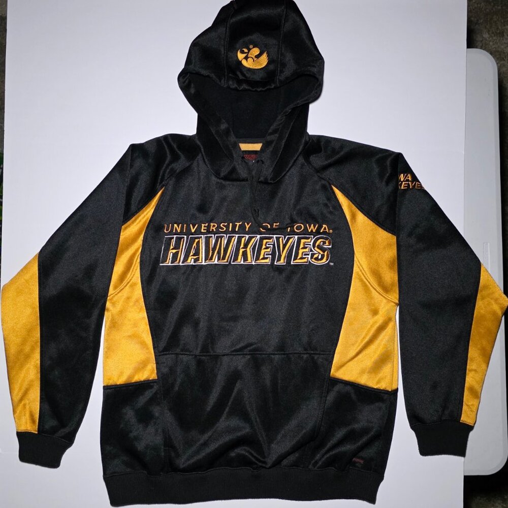 JanSport Iowa Hawkeyes Mens Black and Gold Pullover Hoodie Size Medium